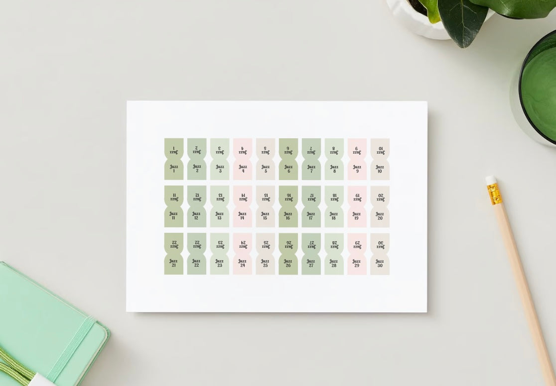 Onglets Juzz rigides plastifiés - Vert