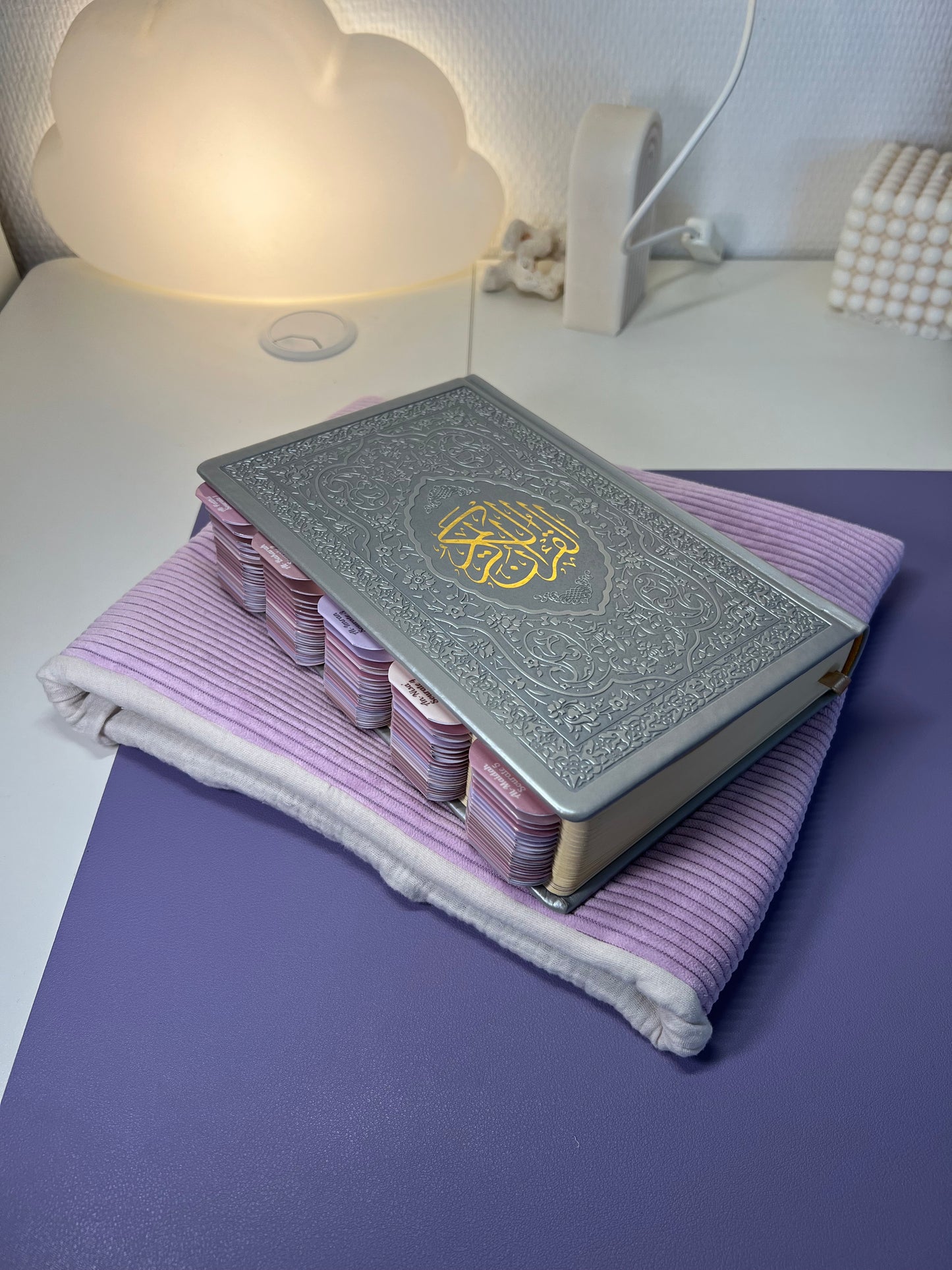 Précommande Coran gris avec onglets nude plastifiés