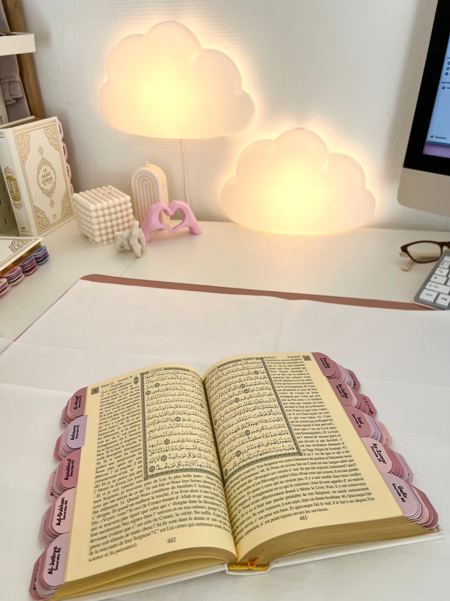 Onglets sourates rigides plastifiés - Nude