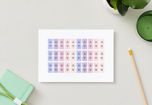 Onglets Juzz rigides plastifiés - Pastel