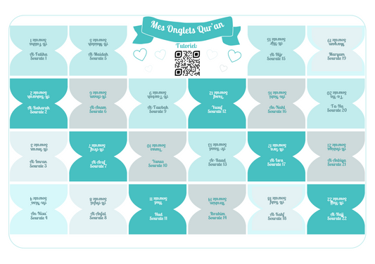 Onglets sourates rigides plastifiés - Azur