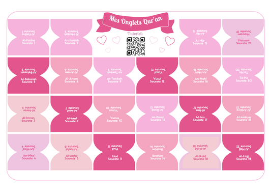 Onglets sourates rigides plastifiés - Rosy