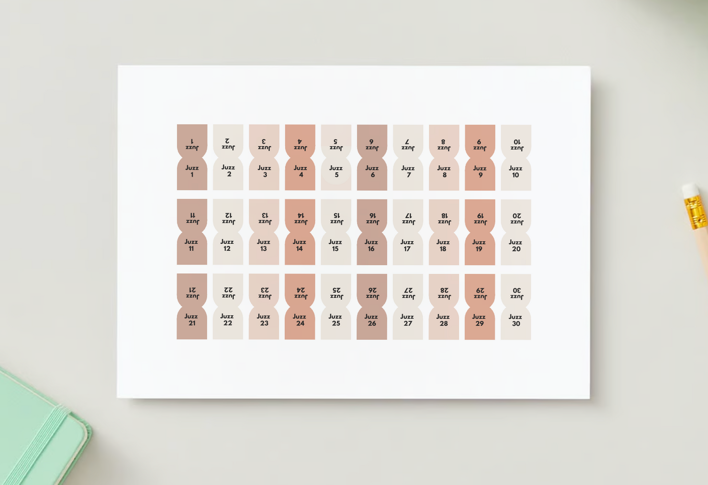 Onglets Juzz rigides plastifiés - Noisette