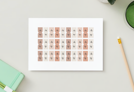 Onglets Juzz rigides plastifiés - Noisette