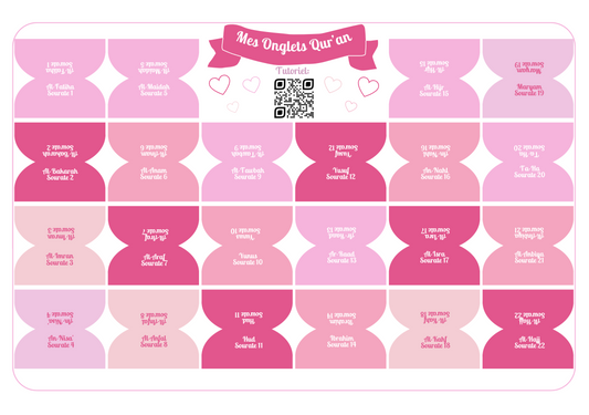 Onglets sourates rigides plastifiés - Rosy