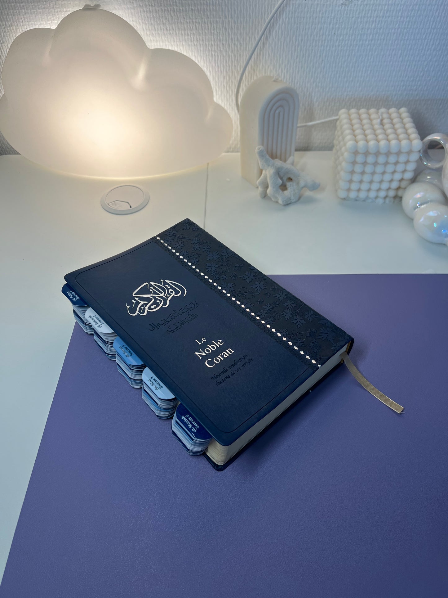 Précommande Coran Qr code Bleu Nuit avec onglets