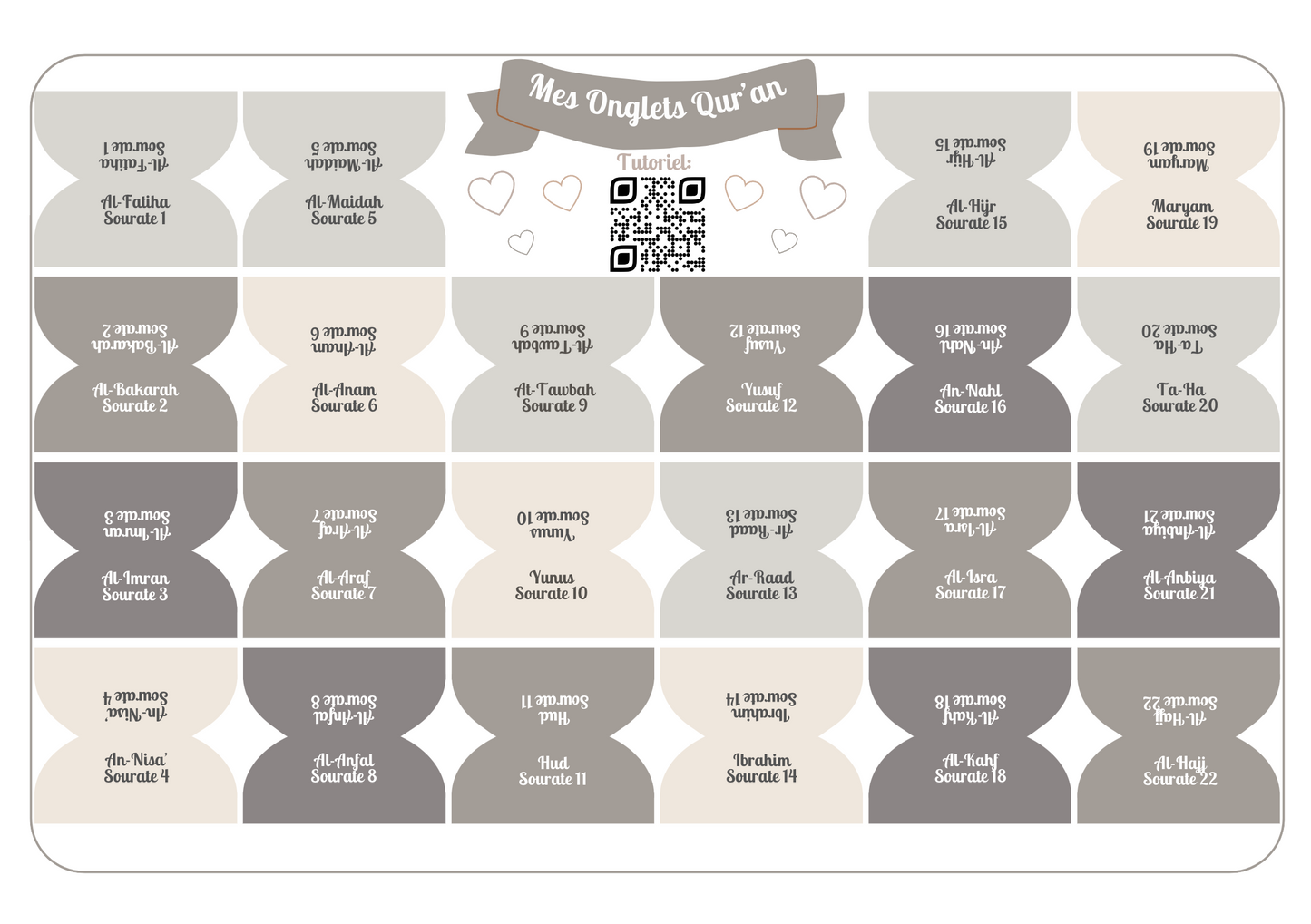Onglets sourates rigides plastifiés - Gris