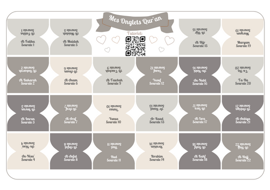 Onglets sourates rigides plastifiés - Gris