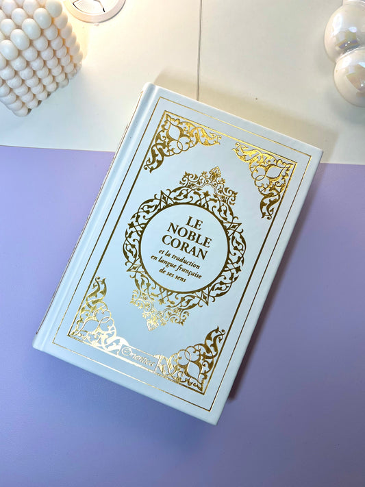 Coran Arabe/Français - Blanc et Doré