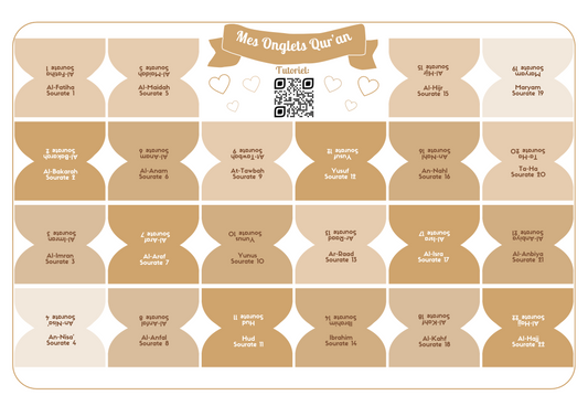 Onglets Qur’an - Beige Gold