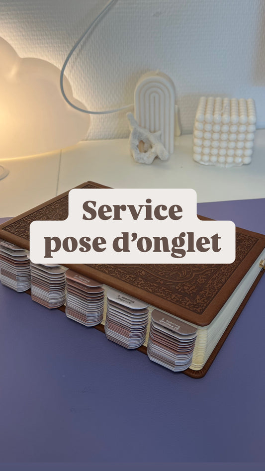 Précommande - Service pose d’onglet coran - Envoi sous 4 à 5 semaines