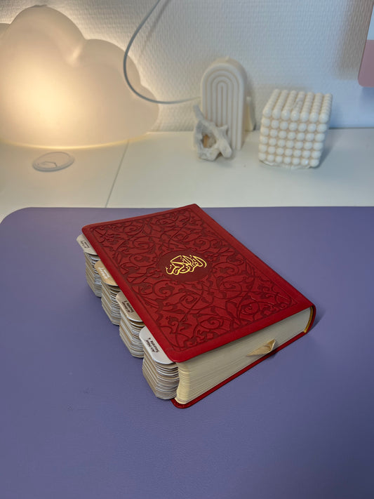 Qur’an QR code - Rouge Cerise(format de poche 12x17)