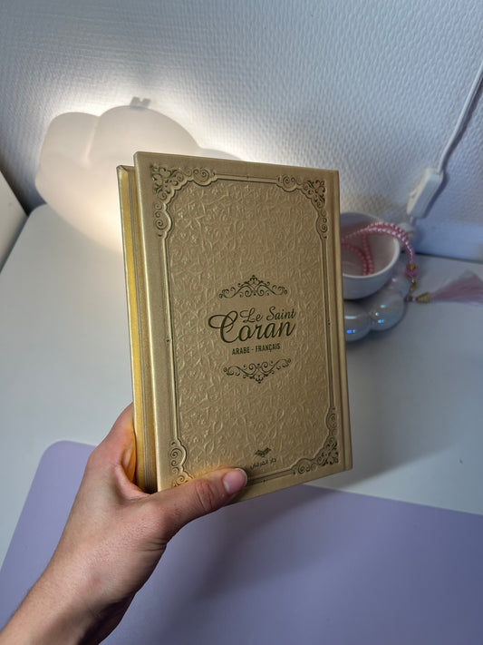 Coran Arabe français avec QR code - Doré (14x20cm)