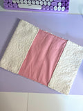 Protège coran élastique- Blanc et rose