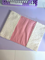 Protège coran élastique- Blanc et rose