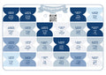 Onglets sourates rigides plastifiés - Bleu Nuit